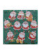 Weihnachtsservietten Grün L33xB33cm.