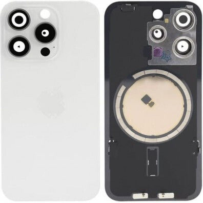 Batterieabdeckung Magsafe Weiß für iPhone 15 Pro