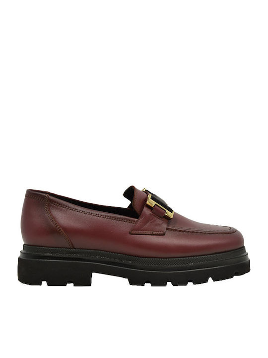 Ragazza Mocasini dama în culoarea Burgundy