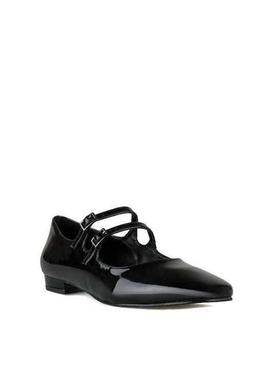 Black Patent Leather Mary Jane Ballerina