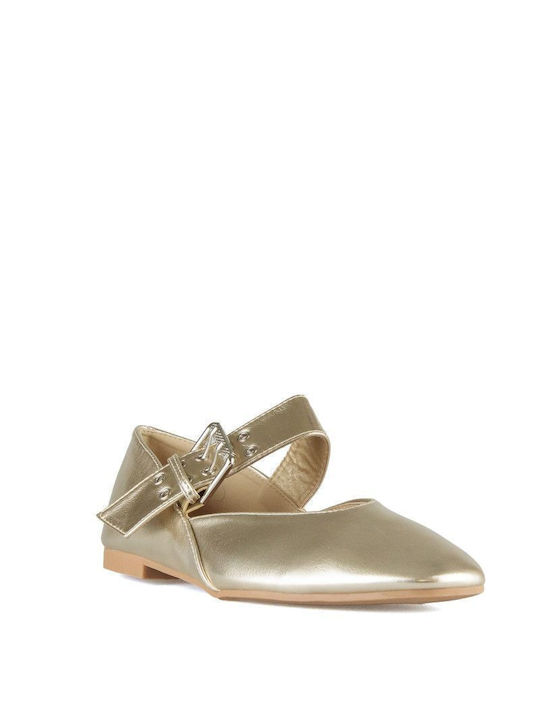 Gold Mary Jane Ballerina