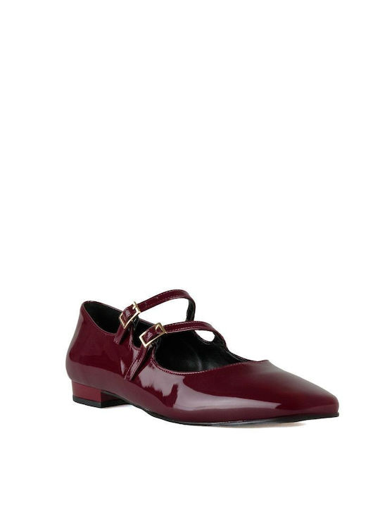 Burgundy Patent Leather Mary Jane Ballerina