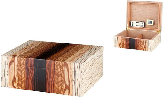 Angelo Cigar Humidifier Wood Box with Digital Hygrometer