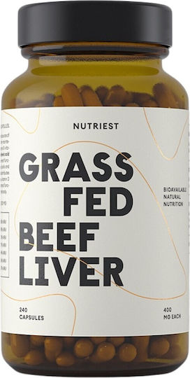 Nutriest Говежди Черен Дроб От Паша 400мг Специално Хранително Добавка 240 Капсули