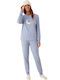 Promise Winter Women's Pyjama Set Sky Blue