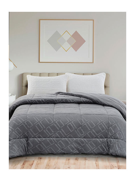 Klelia Light Grey Duvet Cover Double 220x240