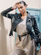 Γυναικείο Biker Jacket Μαύρο