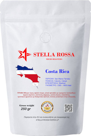 Stella Rossa Micro Roasters Espresso Coffee Single Origin Arabica Costa Rica Ground 250gr