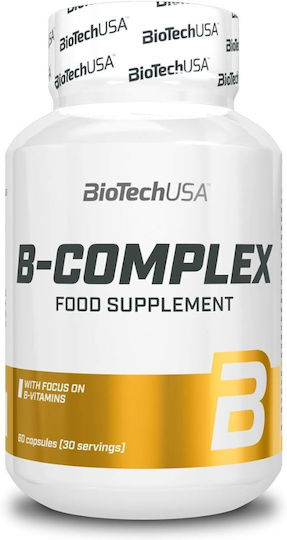 Biotech USA B-Complex Βιταμίνη για Ενέργεια, Ενίσχυση του Ανοσοποιητικού & το Νευρικό Σύστημα 60 κάψουλες