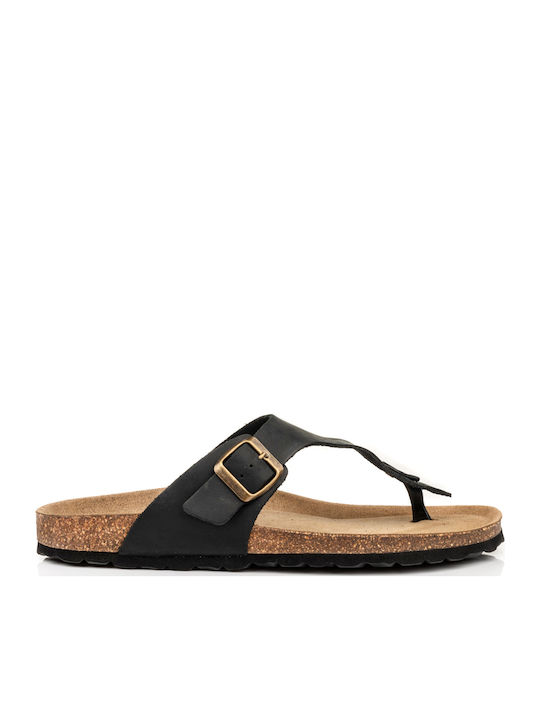 Boxer Leather Men's Sandals in Black Color