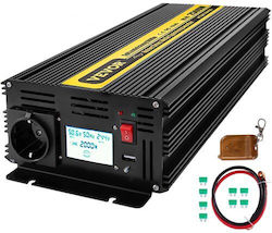 Vevor Инвертор за кола Чиста синусоидална вълна 2500W за преобразуване на 12V DC в 230V AC Vevor Инвертор за кола Чиста синусоидална вълна 2500W за преобразуване на 12V DC в 230V AC