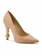 Suede Beige Heels