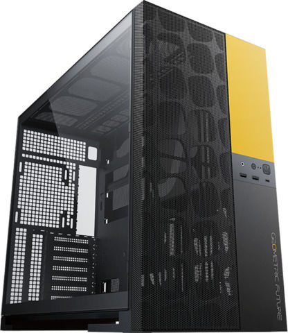 Geometric Future Model 5 Vent Gaming Midi Tower Κουτί Υπολογιστή με Πλαϊνό Παράθυρο Κίτρινο