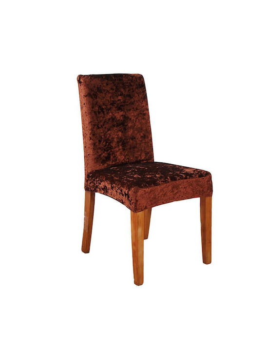 Velvet Chair Cover Back Cvr-cb-brown
