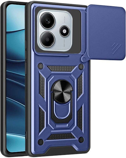 Techsuit Camshield Umschlag Rückseite Kunststoff / Silikon Blau (Redmi Note 14 4G)