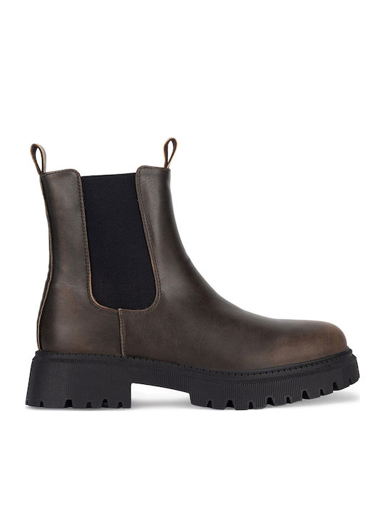 Damen Chelsea Stiefeletten Braun