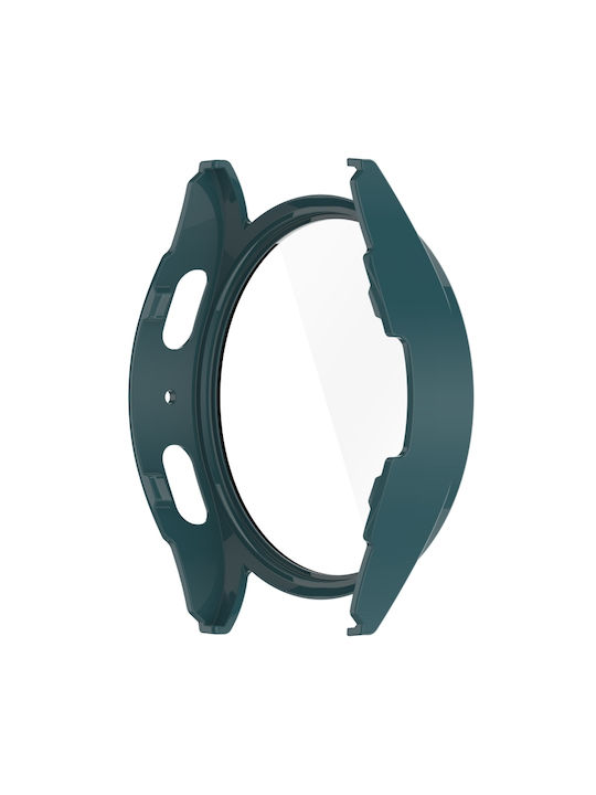 Carcasă de protecție impermeabilă pentru Samsung Galaxy Watch 7 40mm PC+Film călit încorporat, Verde Pin