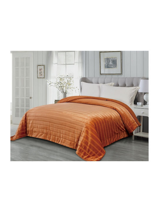 Pătură dublă față-verso, mărime King, 3kg, 220x240, Blnkt-mip-bronz