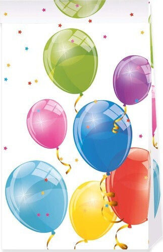 Procos Sparkling Balloons Papier Tasche für Geschenke Bunt 29x1x18cm. 4Stück