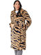 Women's Long Fur Animal Print