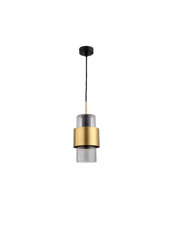Light Prestige Lustră Negru cu Dulie E27 13x150cm.