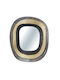 Oglindă decorativă din metal, ciocănită, negru-auriu-gri 65.4x76.2x5.1cm 4/kib