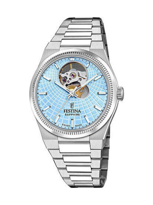 Festina Дамски часовник 35 мм на батерия, сребрист