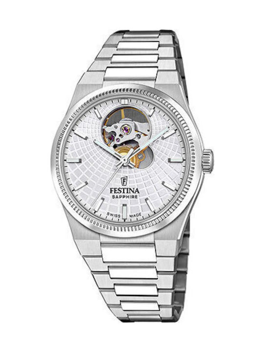 Festina Дамски часовник 35 мм на батерия, сребрист