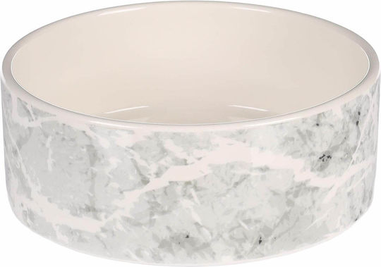 Flamingo Κεραμικό Μπολ Φαγητού για Σκύλο 900ml σε Γκρι Χρώμα