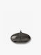 Aura Small Oil Lamp Glass Smoke Grey Ø10.5 X H6 Cm Mette Ditmer