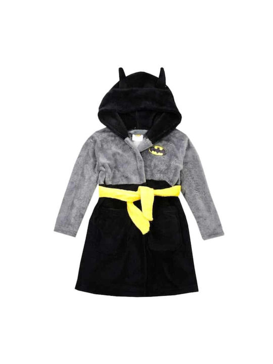 Disney Kids Hooded Bathrobe Batman Black