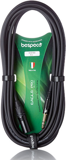 Bespeco Cable 6.3mm male - 6.3mm male 1.5m Gold (EASX150R)