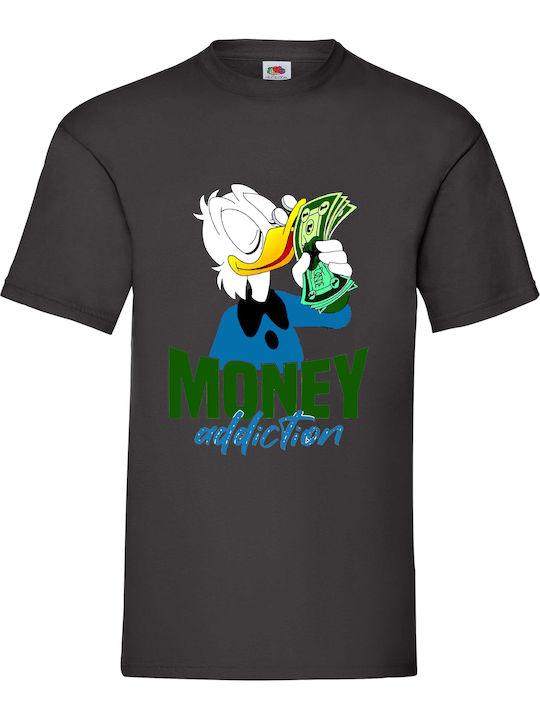 Fruit of the Loom Scrooge Mc Duck No1 Μπλούζα Μαύρη Βαμβακερή