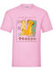 Fruit of the Loom The Lion King Simba Nala Retro No1 Μπλούζα Ροζ Βαμβακερή