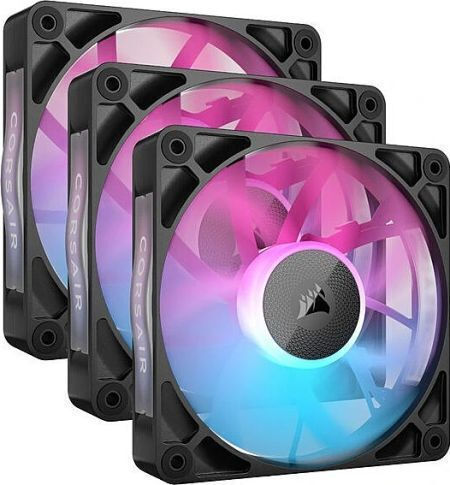 Corsair Ventilator Pentru Carcasă ICUE LINK RX120 MAX (2000rpm / 71.3cfm) cu Iluminare RGB și Conexiune 4-Pin PWM 3 Bucăți
