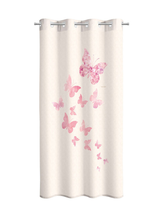 Saint Clair Kinder Vorhang Verdunkelung mit Haken Rosa 160x240cm