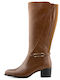 Leder Stiefeletten Damen Braun