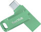 Sandisk Ultra Dual Drive 128GB USB 2.0 Stick με σύνδεση USB-C & USB-A Πράσινο