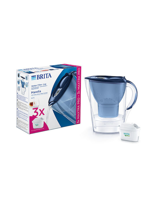 Brita Marella Krug Kunststoff Blue mit Filter 2...