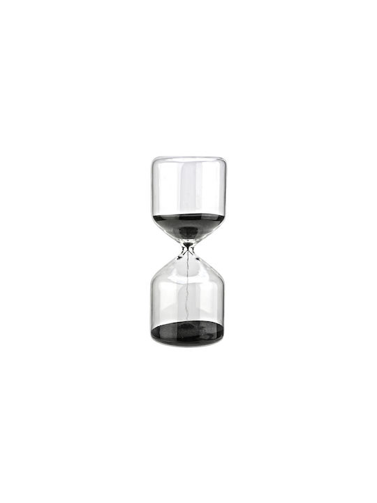 Estia Allure Office Hourglass Decoration from Wood 6x12.5x12.5cm in Black color