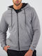 Sweatshirt Fleece with Hood Grey