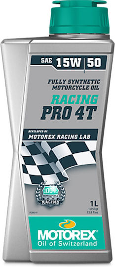 Motorex Racing 15W-50 Λάδι Μοτοσυκλέτας για Τετράχρονους Κινητήρες 1lt