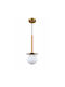 Light Prestige Lumină Suspendată Auriu cu Bază de Bec E14 18x18x125cm