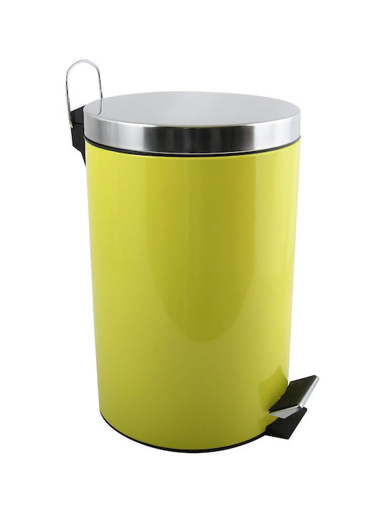 HL144 Inox Καλαθάκι Μπάνιου 5lt Κίτρινο