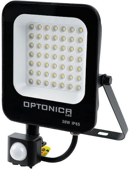 Metanor Waterproof LED Flood Light 30W Warm White 2700K with Motion Sensor IP65