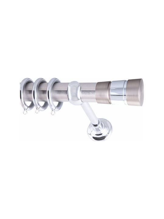 Frans Metallisch Vorhangstange Alfa Einfach Φ35mm 160cm Nickel Satin