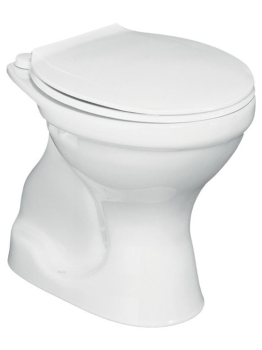 Cerastyle Lila Λεκάνη Δαπέδου με Κάλυμμα Thermoplast Soft Close Λευκή