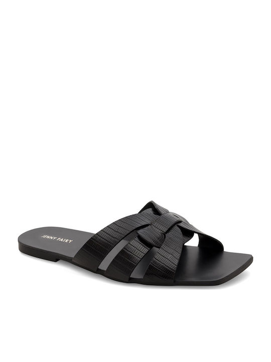 Jenny Fairy Flache Sandalen für Damen in Schwar...