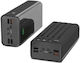 KLGO KP-94 Power Bank 50000mAh 22.5W mit 4 USB-A Anschlüssen und 2 USB-C Anschlüssen Schwarz