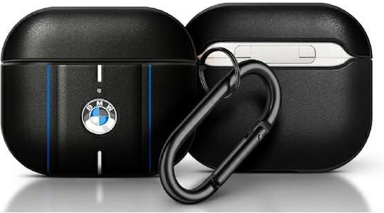 BMW Color Lines Hülle Leder / Kunststoff in Schwarz Farbe für Apple AirPods Pro 2